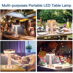 LumiCrest Table Lamp - Wireless Rechargeable Retro Lamp