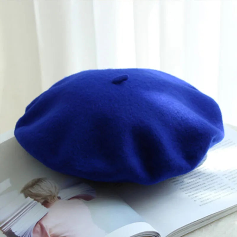 Marlene Classic Wool Beret - Premium Warmth in Twelve Colors
