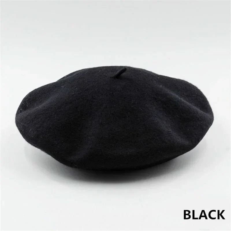 Marlene Classic Wool Beret - Premium Warmth in Twelve Colors