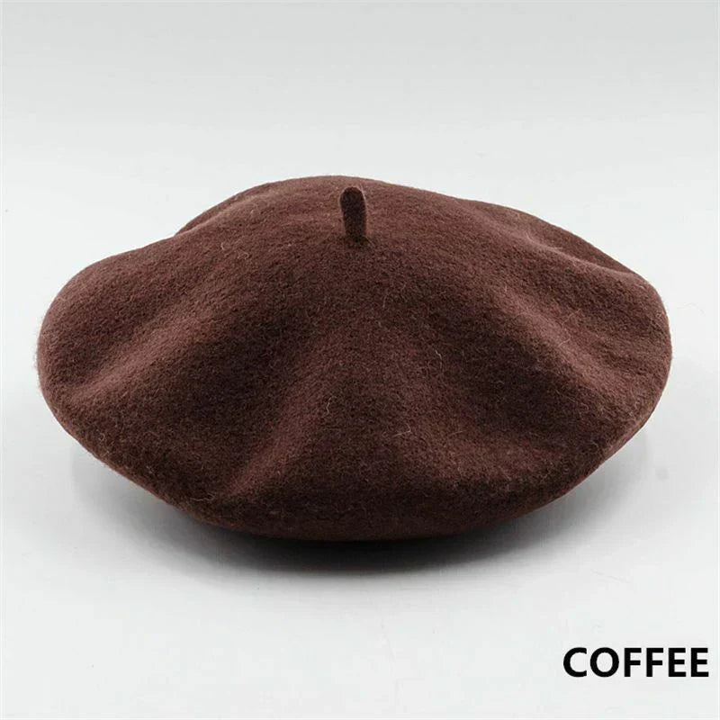 Marlene Classic Wool Beret - Premium Warmth in Twelve Colors