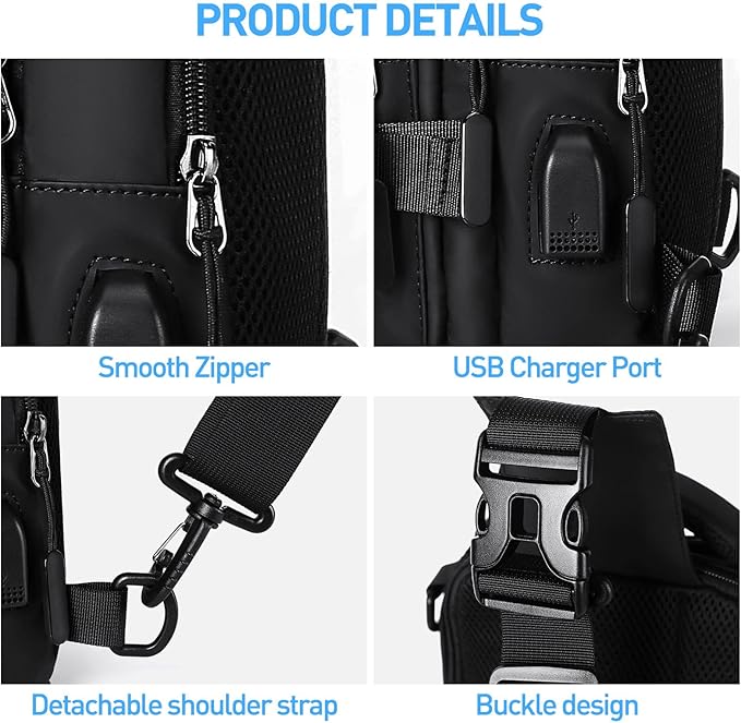 UrbanLite Sling Backpack - Compact Crossbody Bag for Travel
