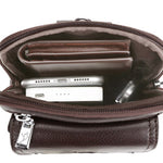 Men's PU Leather Crossbody Bag - Compact Adjustable Strap Bag