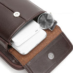 Men's PU Leather Crossbody Bag - Compact Adjustable Strap Bag