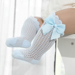 Cotton Baby Socks with Big Bow - Soft Breathable Comfort