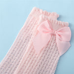Cotton Baby Socks with Big Bow - Soft Breathable Comfort
