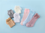 Cotton Baby Socks with Big Bow - Soft Breathable Comfort