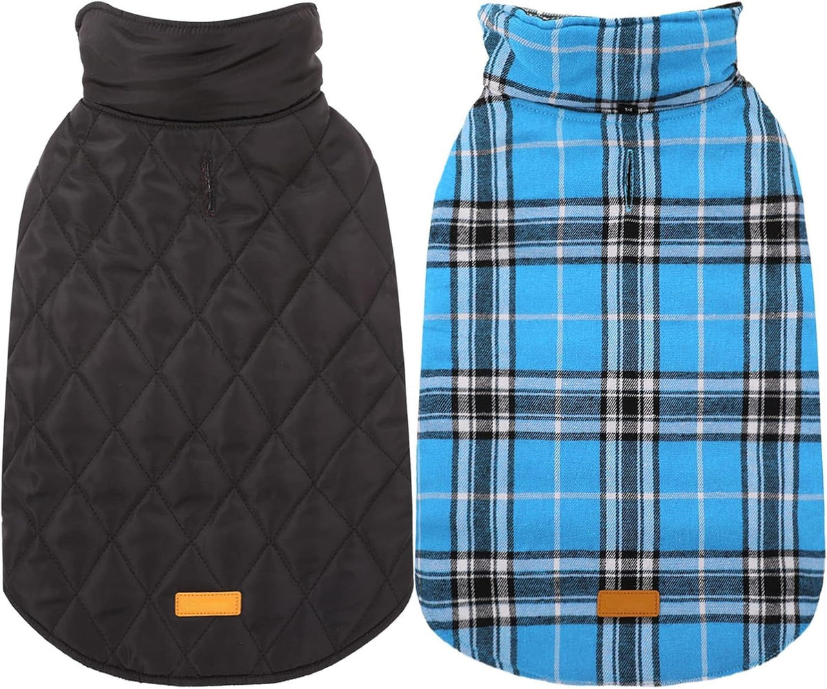Dog Winter Coat - Waterproof Reversible British Style Jacket