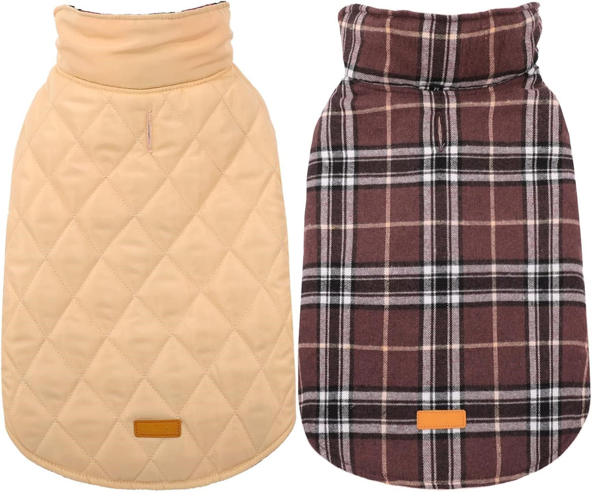 Dog Winter Coat - Waterproof Reversible British Style Jacket