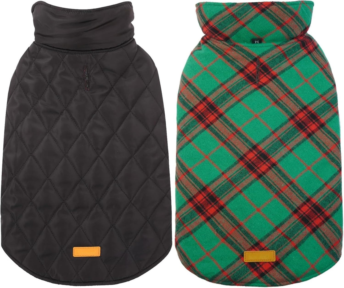 Dog Winter Coat - Waterproof Reversible British Style Jacket