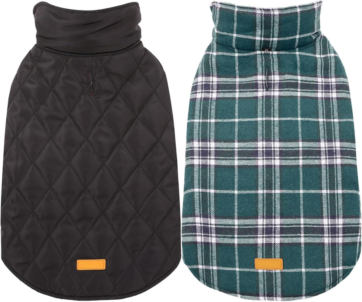 Dog Winter Coat - Waterproof Reversible British Style Jacket
