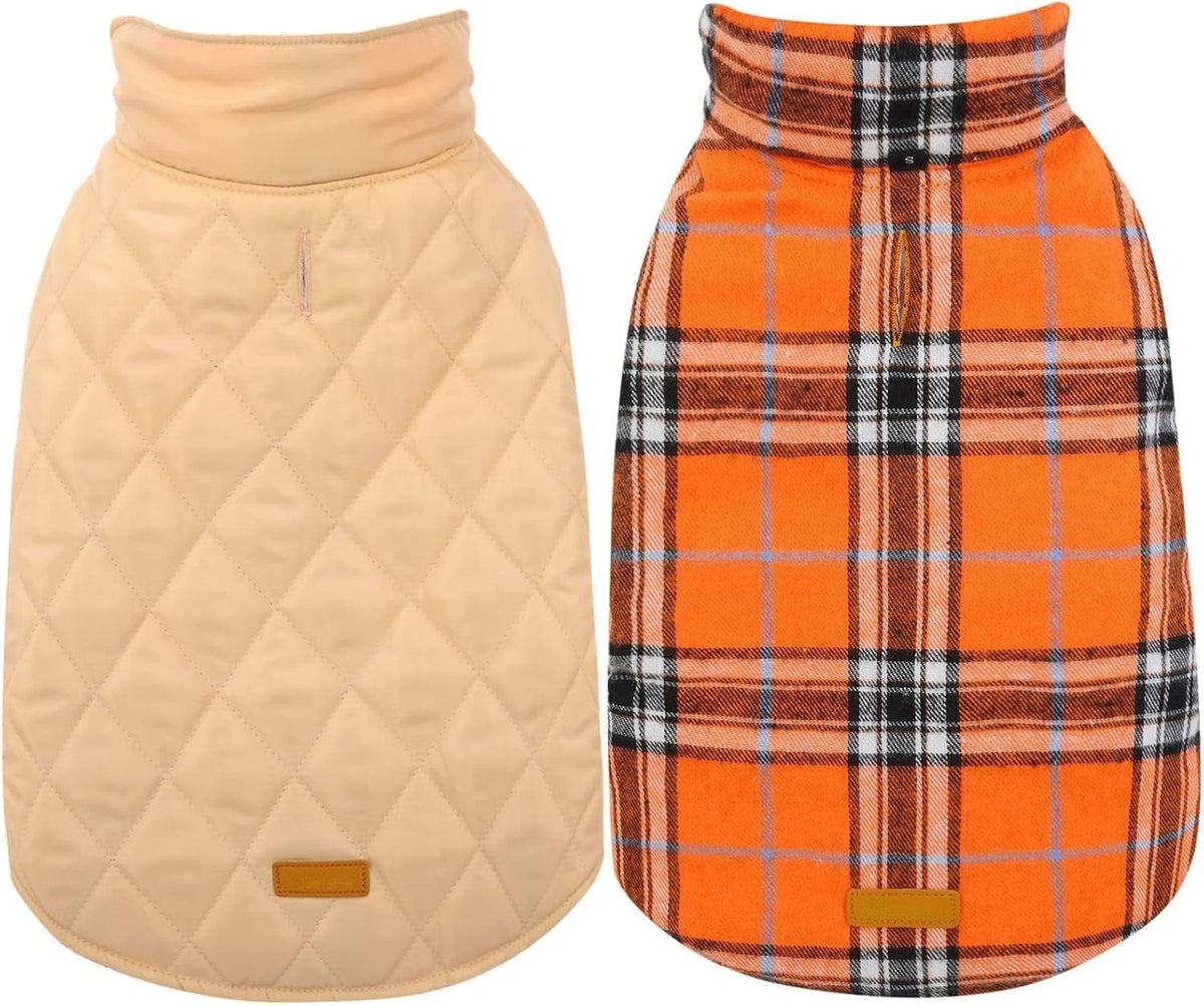 Dog Winter Coat - Waterproof Reversible British Style Jacket