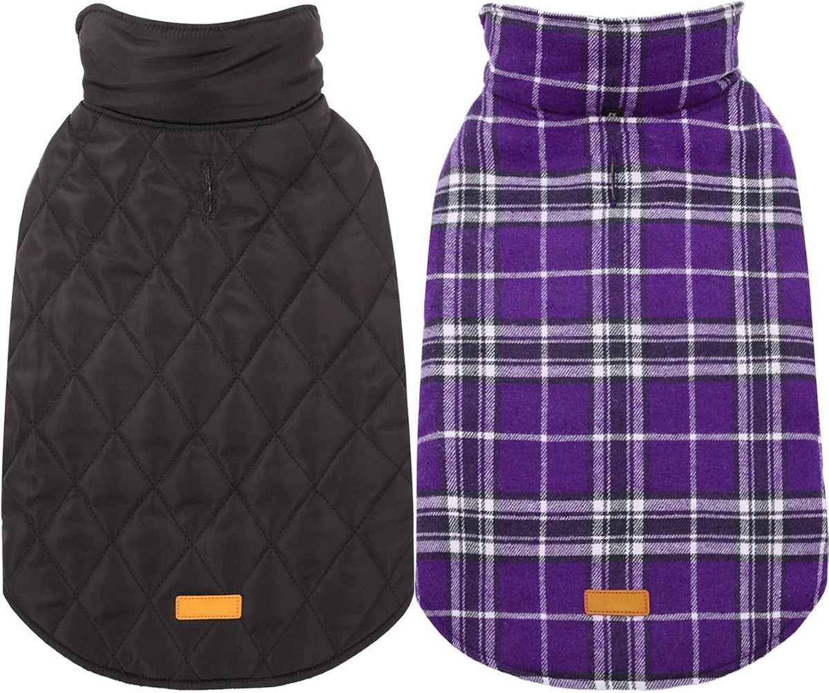 Dog Winter Coat - Waterproof Reversible British Style Jacket