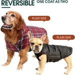 Dog Winter Coat - Waterproof Reversible British Style Jacket