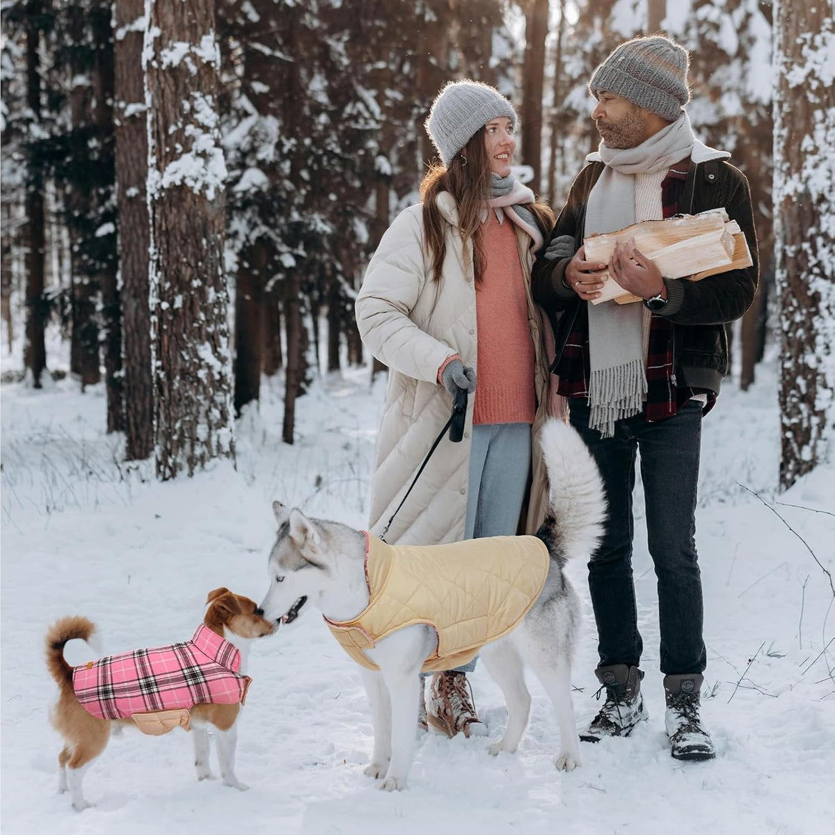 Dog Winter Coat - Waterproof Reversible British Style Jacket
