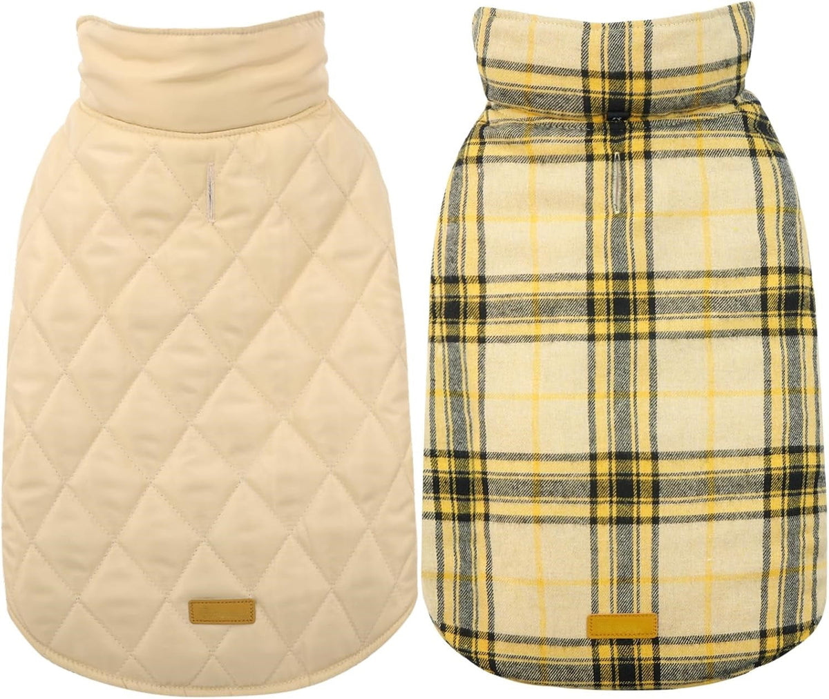 Dog Winter Coat - Waterproof Reversible British Style Jacket
