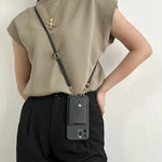 Leather Crossbody Phone Case - Lanyard & Card Holder
