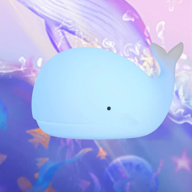 GlowWhale Night Light - Color-Changing Kids Bedroom Light
