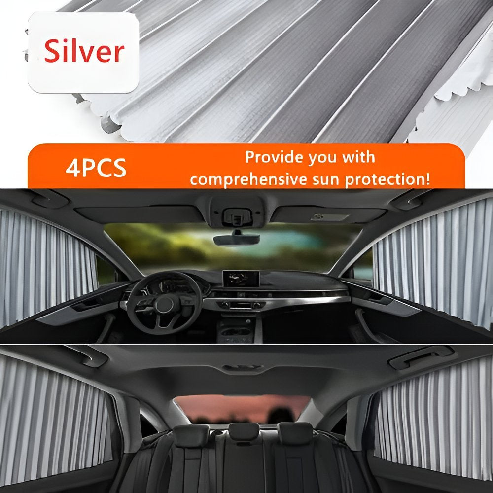 Car Window Shades - Magnetic Sliding Sun Shade Set