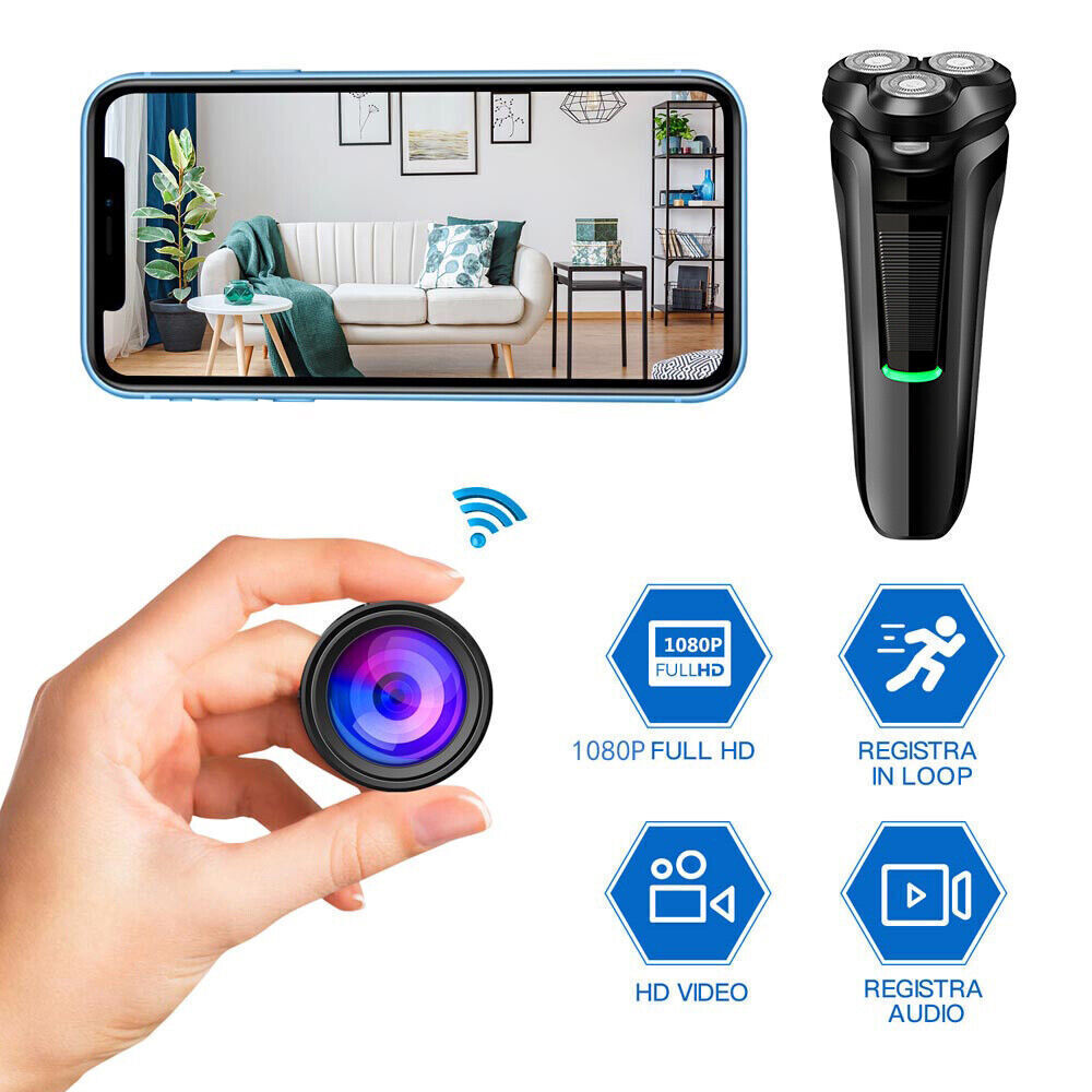 1080P WiFi Mini Shaver Camera - Discreet Motion Detection Cam