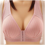 Plus Size Front-Closure Push-Up Bra - 3D Cups, Wire-Free Comfort
