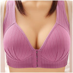 Plus Size Front-Closure Push-Up Bra - 3D Cups, Wire-Free Comfort