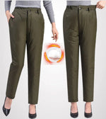 Plus Size Winter Down Pants - Warm, Straight-Cut Casual Style