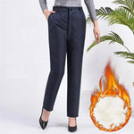 Plus Size Winter Down Pants - Warm, Straight-Cut Casual Style