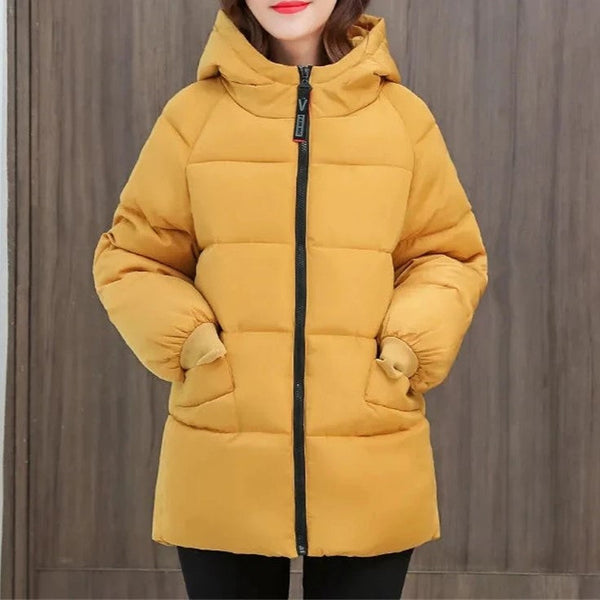 Oversized Padded Winter Parka - Cotton Hooded Coat