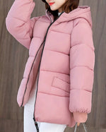 Oversized Padded Winter Parka - Cotton Hooded Coat