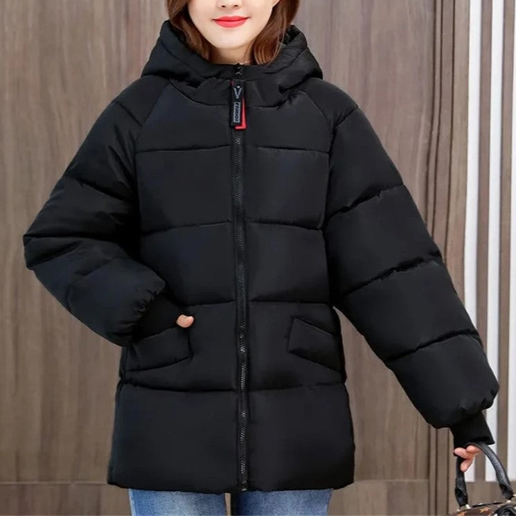 Oversized Padded Winter Parka - Cotton Hooded Coat