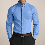 Damon Men's Button-Down Long Sleeve Shirt - Classic Everyday Fit