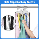Transparent Garment Covers - Gusseted Storage Bags with Side Zipper