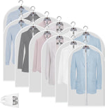 Clear PEVA Garment Bags 12-Pack - Dustproof Clothes Protectors