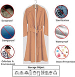 Clear PEVA Garment Bags 12-Pack - Dustproof Clothes Protectors