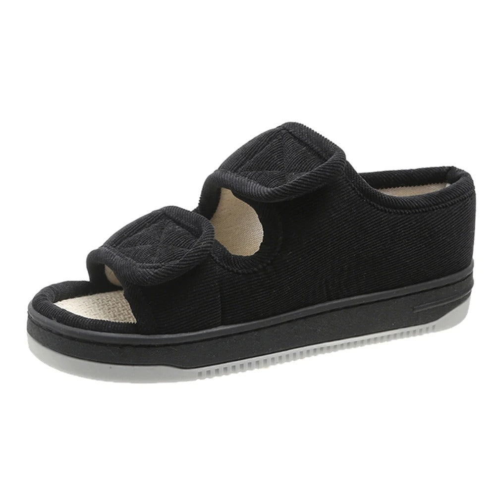 Wide Fit Sandals for Swollen & Sensitive Feet - Adjustable Comfort