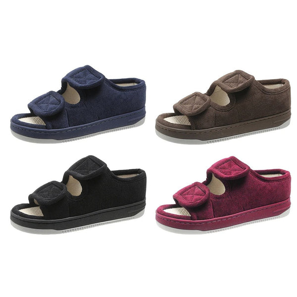 Wide Fit Sandals for Swollen & Sensitive Feet - Adjustable Comfort