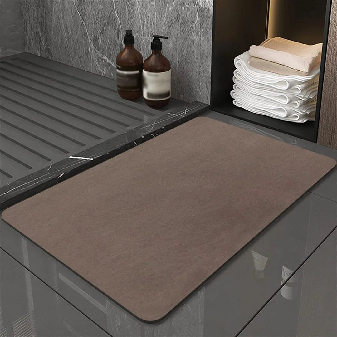 Diatomite Bath Mat - Fast-Drying, Non-Slip Bathroom Mat