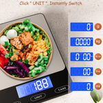 PrecisionPro Digital Kitchen Scale - Rechargeable Gram Accuracy