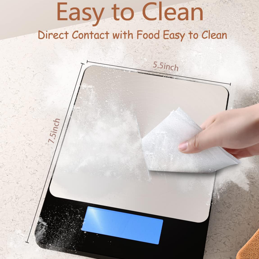 PrecisionPro Digital Kitchen Scale - Rechargeable Gram Accuracy