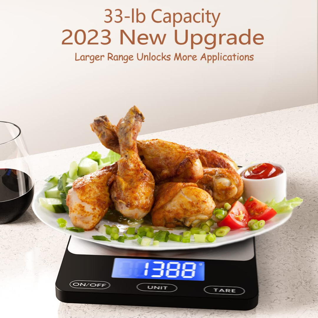 PrecisionPro Digital Kitchen Scale - Rechargeable Gram Accuracy