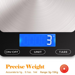 PrecisionPro Digital Kitchen Scale - Rechargeable Gram Accuracy