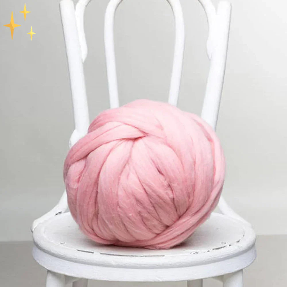 LuxeWool Chunky XL Yarn - Soft 2.2 lb Skein for Blankets