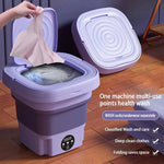 Portable Washing Machine - Foldable Mini Washer with Spin Dryer