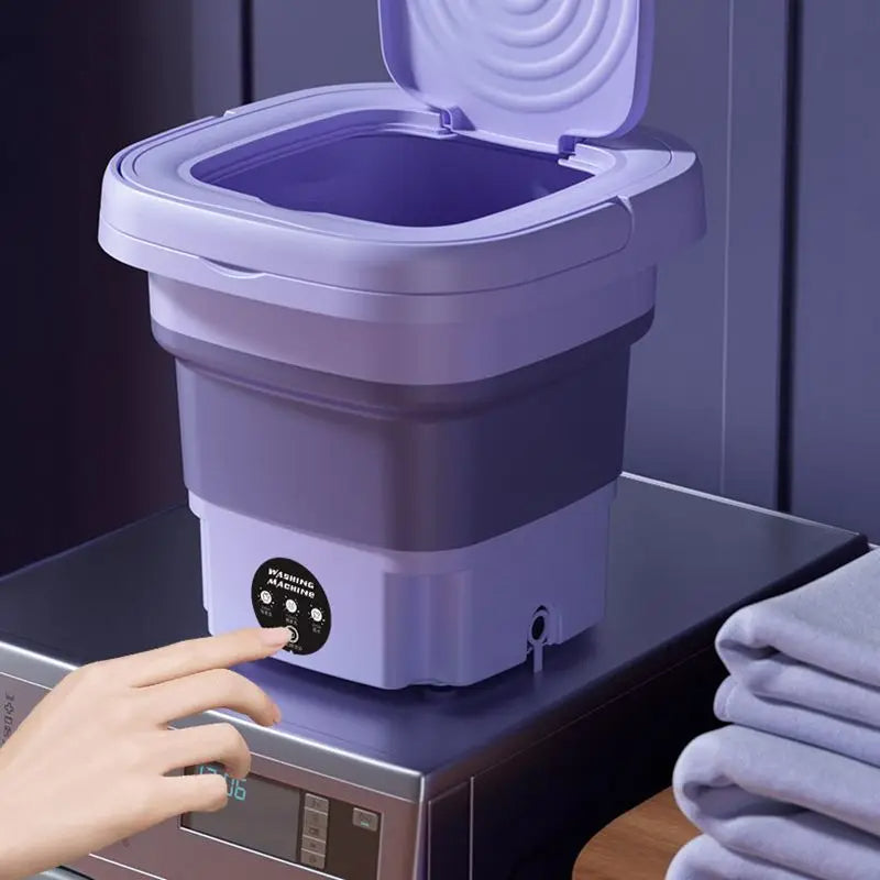 Portable Washing Machine - Foldable Mini Washer with Spin Dryer