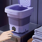 Portable Washing Machine - Foldable Mini Washer with Spin Dryer