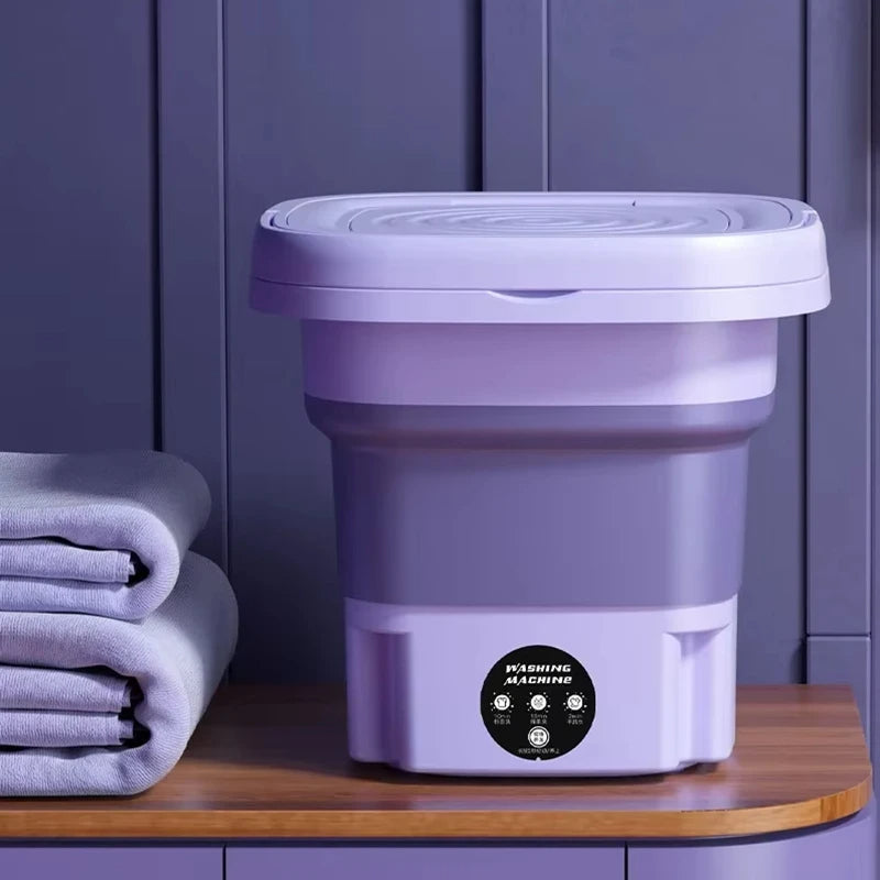 Portable Washing Machine - Foldable Mini Washer with Spin Dryer