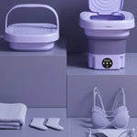 Portable Washing Machine - Foldable Mini Washer with Spin Dryer