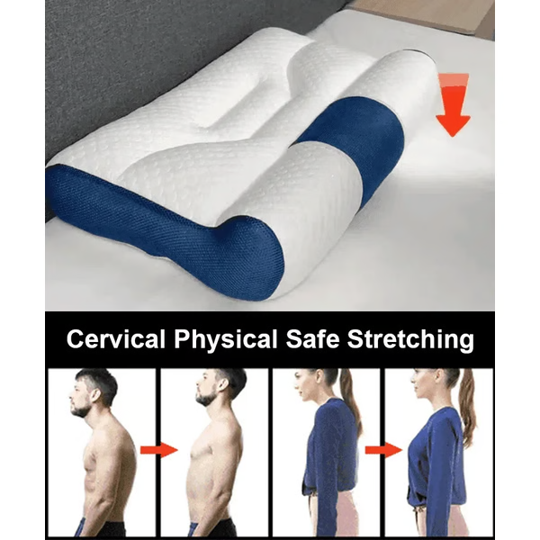 Ergonomic Goose Down Pillow - Cervical Support Sleep Pillow
