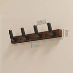 Wall-Mounted Coat Hook - Wood & Metal Entryway Organizer