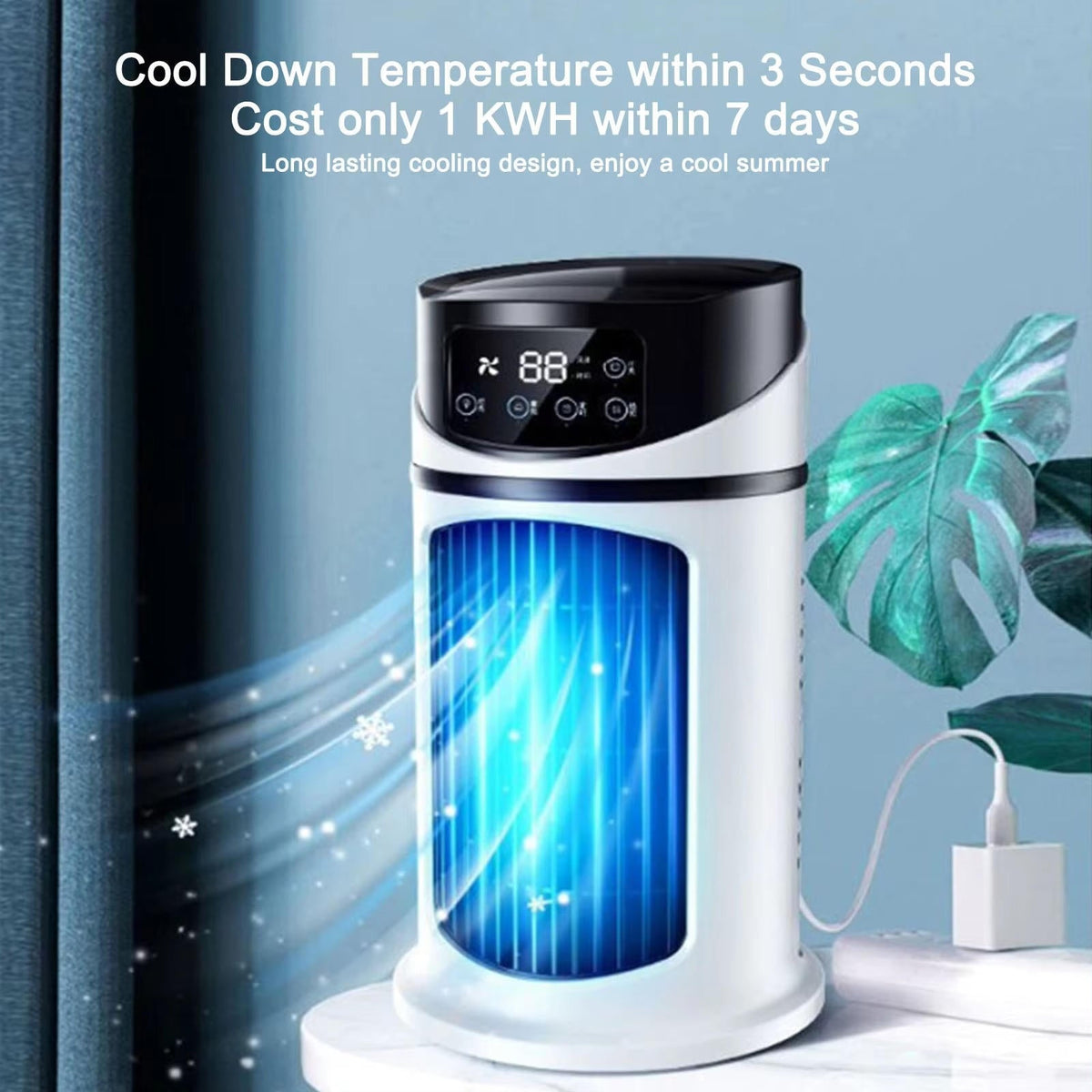 Portable Room Air Conditioner - 3-in-1 Cooling Fan Mister